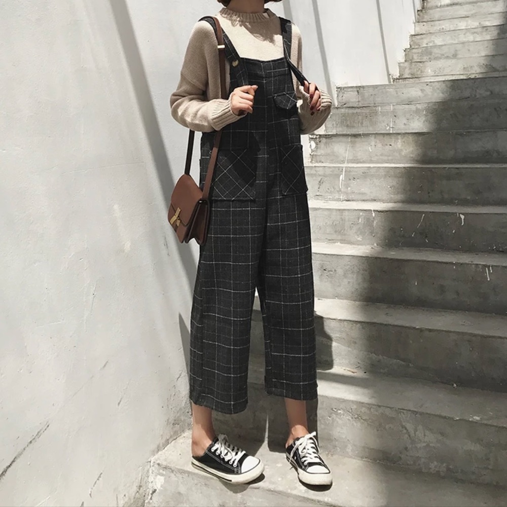 Aesthetic Grid overalls